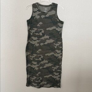 Sonoma Green Camouflage Midi Dress